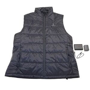ORORO Mens Heated Vest Black Insulated Puffer Padded Battery Pack Included XL